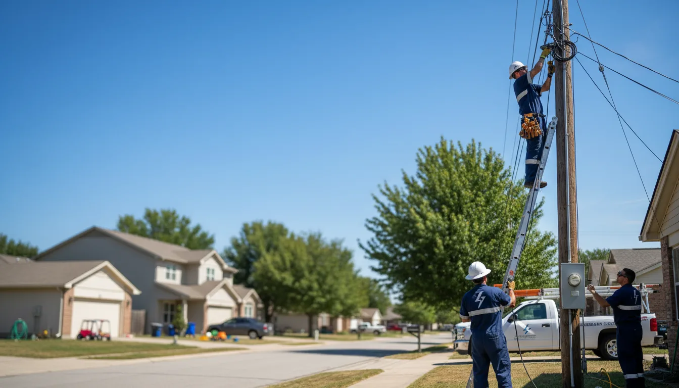 Residential electrician providing installation services in Dibble, OK